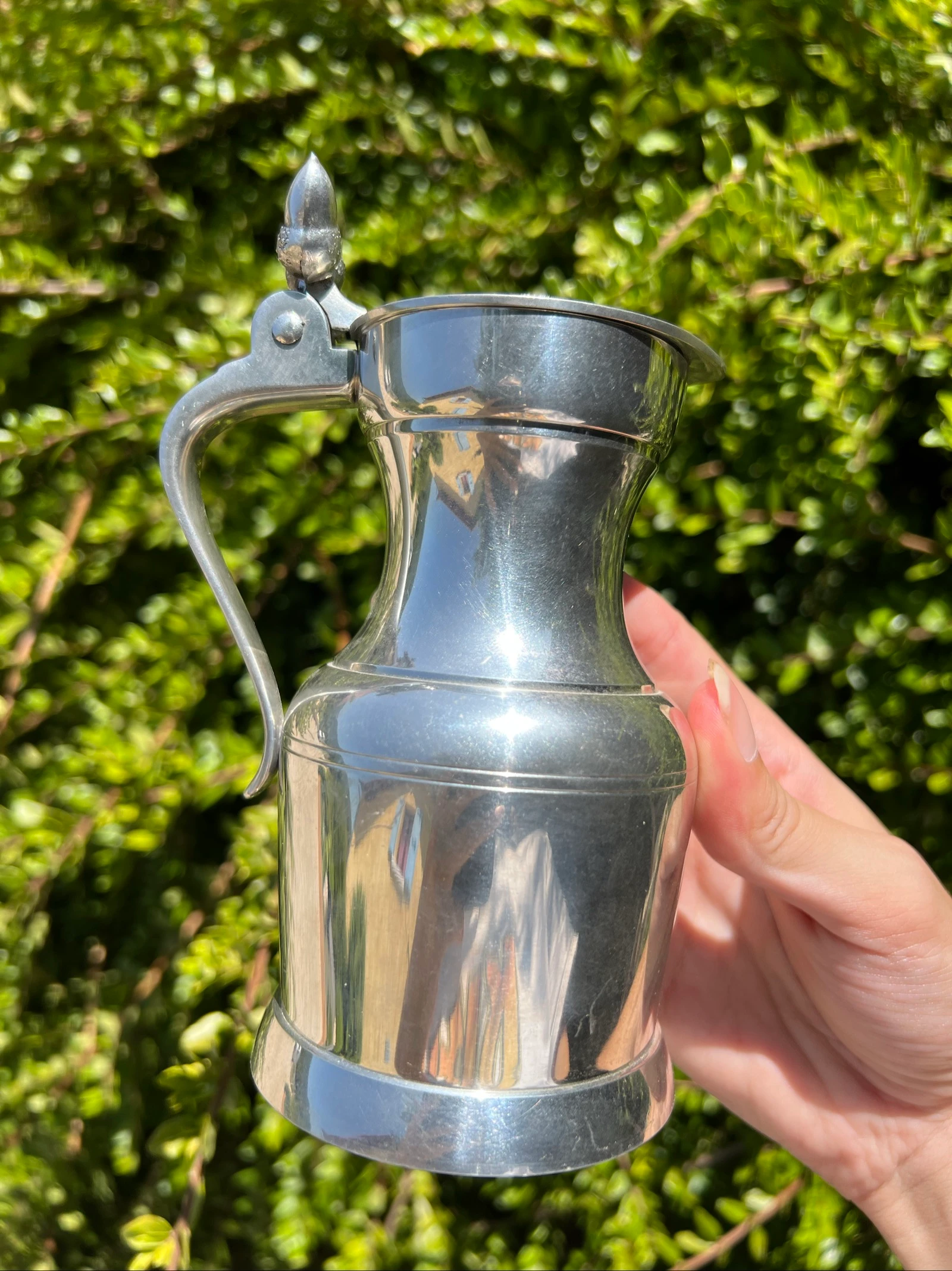 🍷 Tin kan ÉTAINS DU MANOIR Parijs Frankrijk 13 cm met vintage deksel – photo 11
